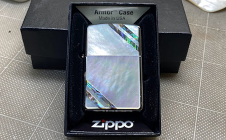 貝貼り ZIPPO ライター シルバー ふるさと納税オリジナルデザイン アーマー ジッポー ジッポーライター アーマーケース ジッポ ギフト プレゼント 贈答 贈答用 贈答品 贈り物 お祝い シンプル オシャレ メンズ ホビー 雑貨 日用品 大阪 柏原市