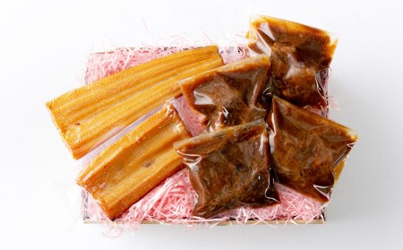 博多和牛と玉ねぎの白ワイン煮込み＆福岡県鐘崎産天然穴子の燻製