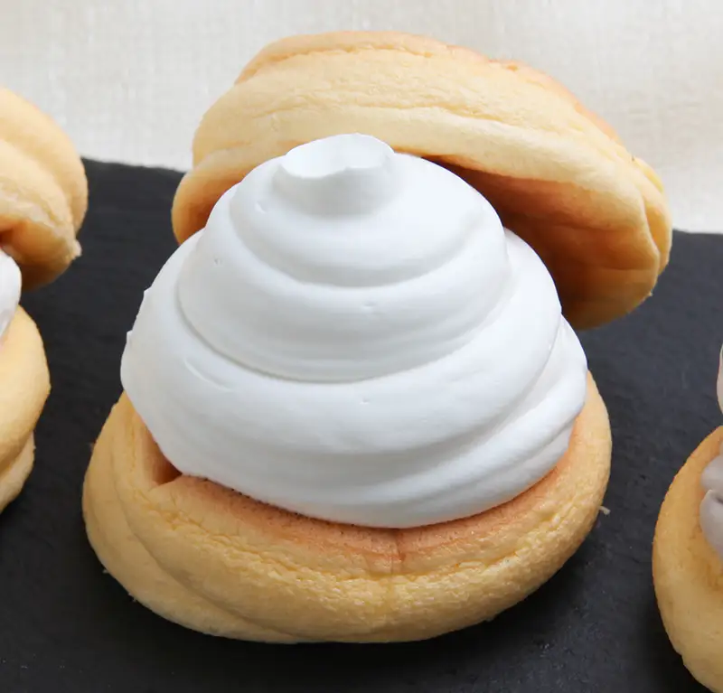 パンケーキカフェcafeblowの「ふわふわパンケーキ」 3種6個（プレーン 塩キャラメル Wチョコ）