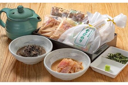【6回定期便】あごだし明太子＆至極の鯛茶漬け白ごま・黒ごま4食セット《糸島》【いとしま本舗】 [AXJ002] お茶漬け お茶漬け