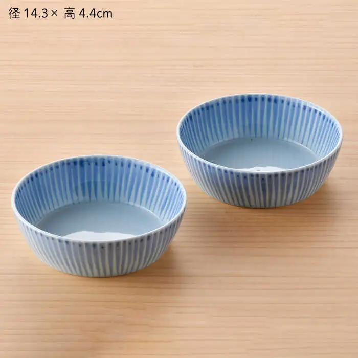 【波佐見焼】十草 ボウル 小 2点セット（青） 食器 皿 【大新窯】 [DC90]  波佐見焼