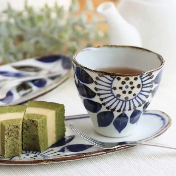 【波佐見焼】スリム オーバル プレート ・カップ セット ブルーメ 食器 皿 【翔芳窯】 [FE49]  波佐見焼