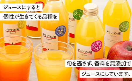 果汁100％ジュースで味わう 品種別 リンゴジュース 小瓶 10本 セット リンゴ ミックスジュース 信州 小瓶 りんご品種別に搾った こだわりジュース 甘い 豊饒な香り 酸味 爽やか 濃厚 詰め合わせ  