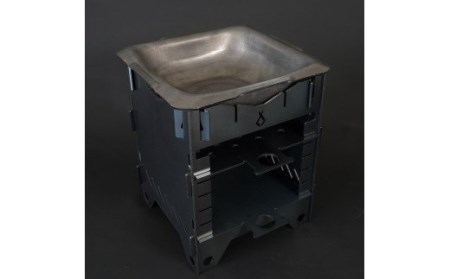 ソロキャンプ用ファイヤースタンドBLACK BOX 9