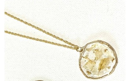サークルネックレス（ラメ風宗田節入りのレジンアクセサリー）【R00504】