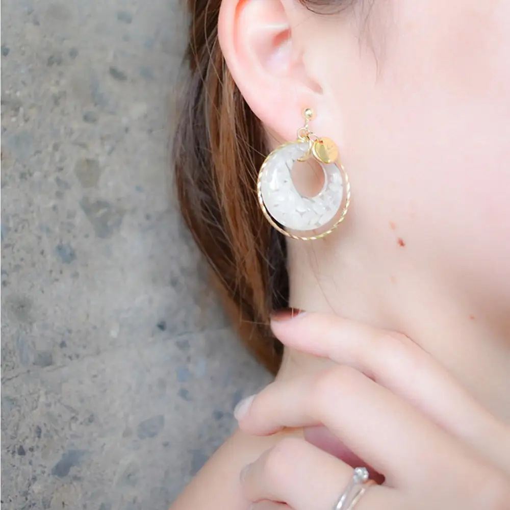 大仙市産あきたこまちのリングピアス ｜お米のアクセサリー