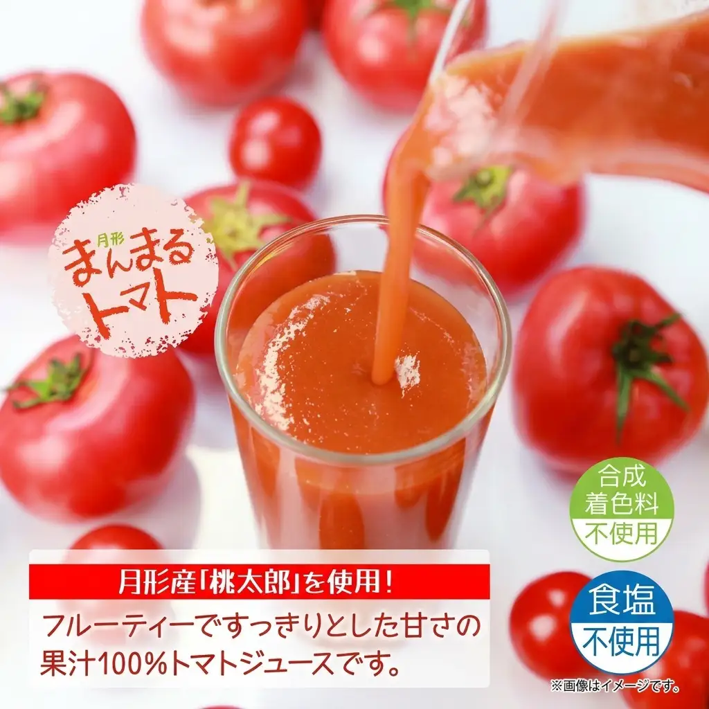 トマトジュース 月形まんまるトマト 食塩不使用 【190g×30本】【3ヶ月定期便】