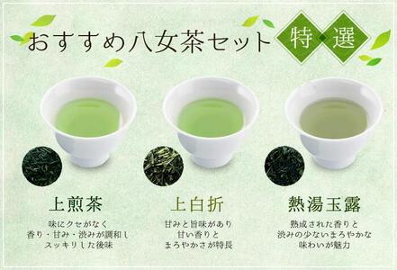 「BASIC3種飲みくらべ」八女茶特選セット300g