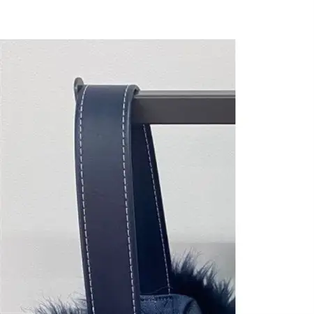OKADA TEXTILE バケツ型 エコファーバッグ ネイビー_装飾品・工芸品 鞄・バッグ  かばん カバン_【1285959】