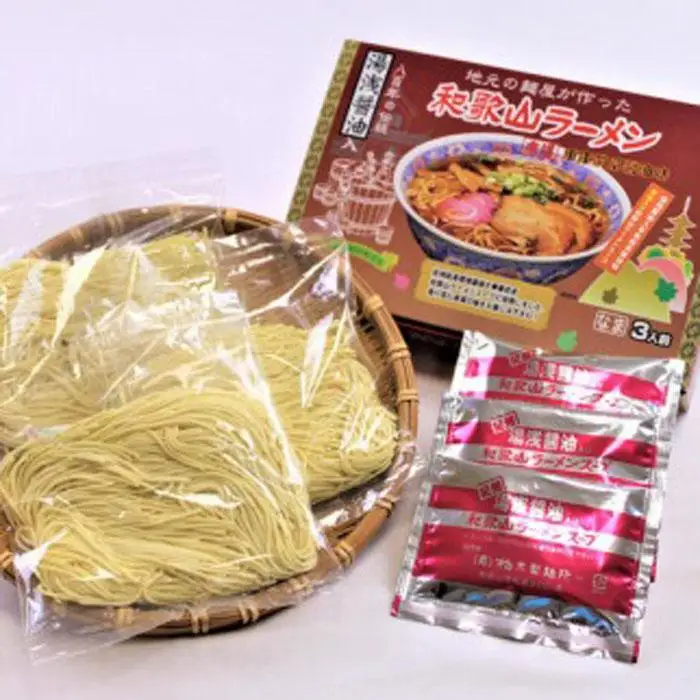 和歌山ラーメン車庫前系湯浅醤油入り茶箱5箱（15食）