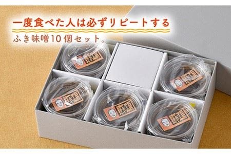 【春限定！ご飯のお供 万能調味料】国産 ふき味噌 10個セット【野下上絵】 [LE09]