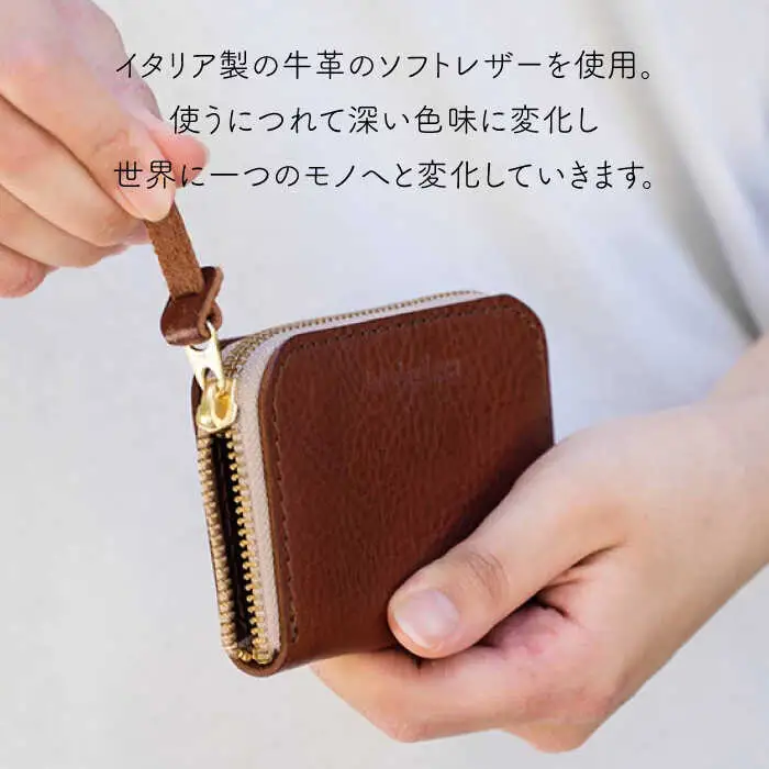 ラウンド の コンパクト 財布 《糸島》【LADIES&GENTLEMEN】 革製品 革財布 サイフ [ADK019]