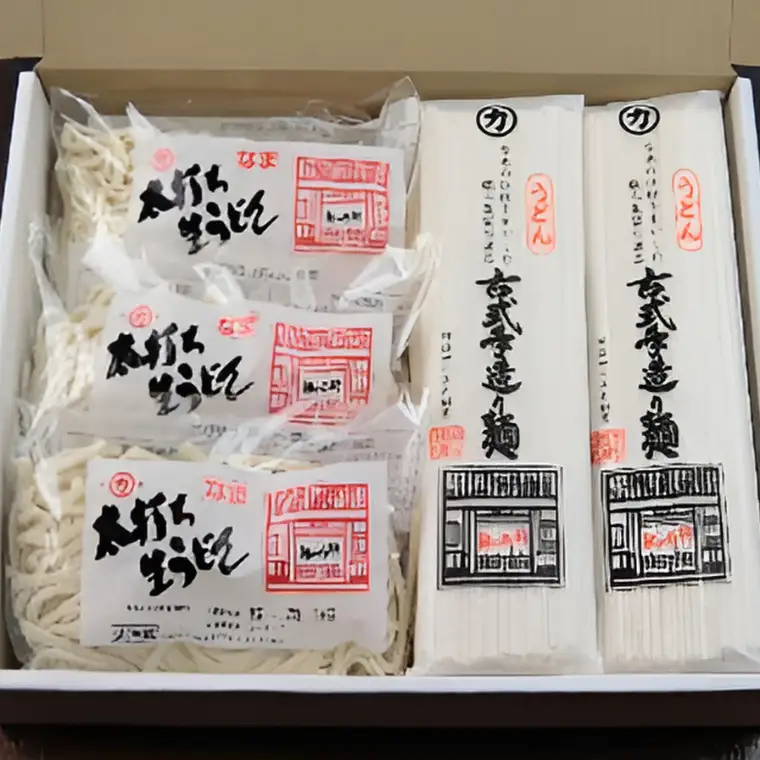 古式手造りうどん（乾麺）8把と（生麺）3袋詰め合わせ　うどん
