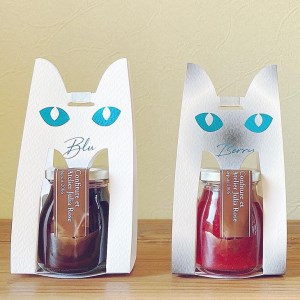 【猫パッケージ入り】はちみつ入りフルーツジャム2種＆栃木県産はちみつ1種の3点セット｜ハチミツ 蜂蜜 瓶 苺 ブルーベリー ギフト◇
