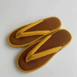 スリッパ 帆布草履 イエロー S 1足 阿部産業 スリッパ