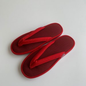 スリッパ 帆布草履 レッド L 1足 阿部産業 スリッパ