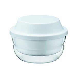 HARIO ガラスのレンジ蒸し器［XMK-120-W］｜ハリオ 耐熱 ガラス 食器 器 キッチン 日用品 キッチン用品 日本製 おしゃれ かわいい レンジ蒸し器 蒸し器 調理器具 電子レンジ可 料理 野菜 食材 ザル付き 時短_BE60