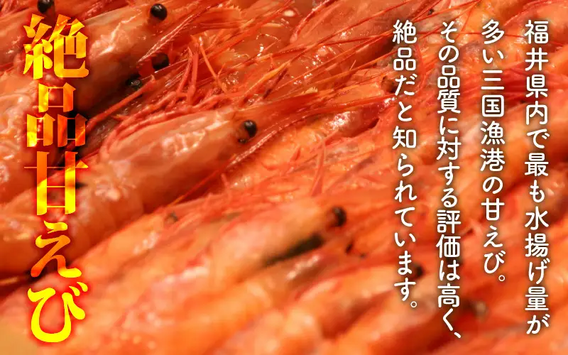越前蟹の坊名物、三国湊 甘海老てんこ盛り [A-10103]