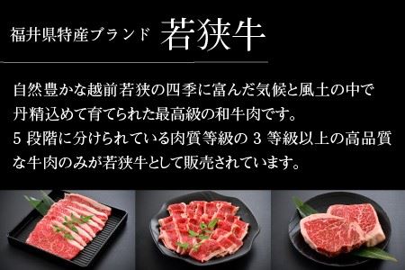 A4等級以上若狭牛モモ焼肉用 250g 【若狭牛 焼肉 焼き肉 A4 等級 国産和牛 黒毛和牛 黒毛和種 ブランド牛 和牛 肉 牛 牛肉 もも肉 モモ肉 坂井市 福井県産 国産 冷凍】 [A-10702]