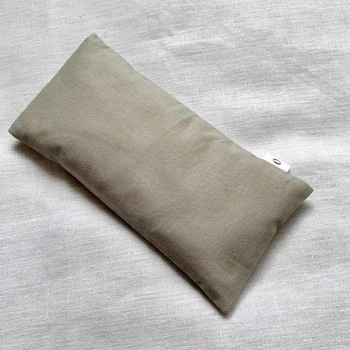 《３点セット　大判／首・肩用／目元用》魚沼産コシヒカリで作った米ぬか玄米カイロ  グレージュ｜カイロ