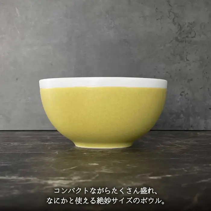 【美濃焼】Weekend citron-ウィークエンドシトロン- ノール サラダボウル 2個セット（シトロン×パールグレー）（レンジ対応/食洗器対応/鉢）【Felice-フェリーチェ-藤田陶器】食器 小鉢 茶碗 デザートボウル おしゃれ [MBX025]