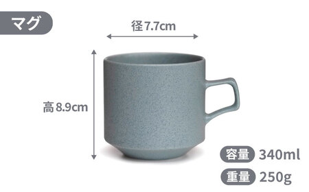 【美濃焼】MINO_works ホームセット（サックスグレー）【大東亜窯業】食器 プレート ボウル パスタ皿 パン皿 ケーキ皿 ワンプレート 副菜鉢 サラダボウル デザートボウル マグカップ コーヒーカップ ティーカップ 灰色 おしゃれ 食器セット 一式 新生活 [MAG015]