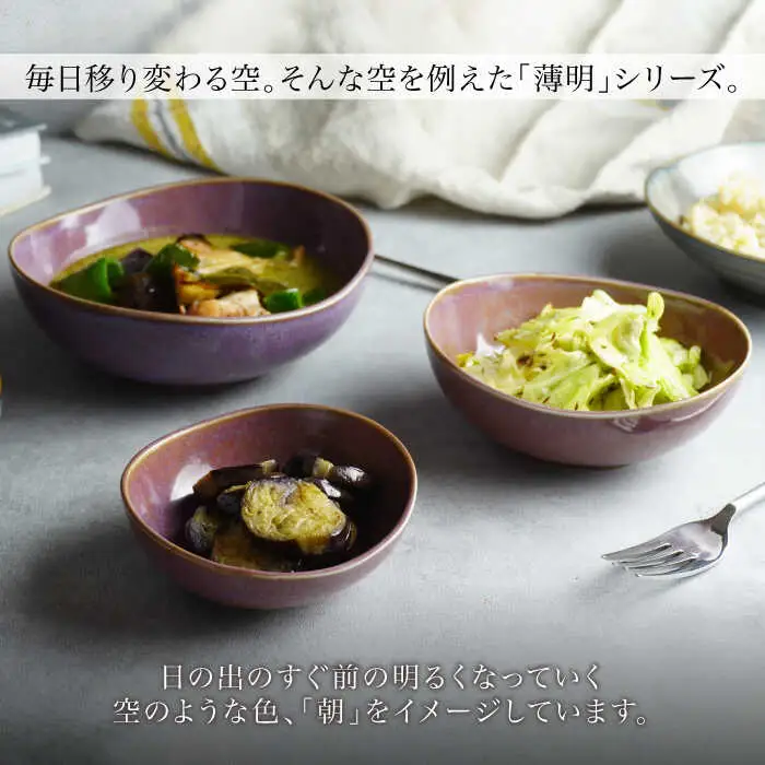 【美濃焼】7点食器セット 薄明 朝（あさ）【EAST table】 うつわ 丼ぶり スープボウル サラダボウル 取り皿 麺鉢 ボウル 鉢 大鉢 中鉢 取り鉢 煮物鉢 副菜鉢 小鉢 茶碗 飯椀 送料無料  [MBS008]