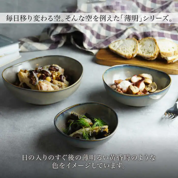 【美濃焼】7点食器セット 薄明 黄昏（たそがれ）【EAST table】 [MBS009]