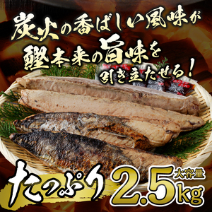 炭火焼鰹タタキ 2.5kg 1節ごとの個包装 (a12-135)