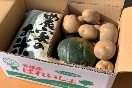 【令和9年産 先行予約】 お米と秋野菜セット 野菜 セット サスケの家