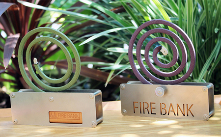 FIRE BANK 蚊取り線香ホルダー『銀船（ぎんふね）』バーベキュー BBQ ハイキング 殺虫 ソロキャンプ  アウトドア 防虫 登山 人気 厳選 袋井市 雑貨 日用品 