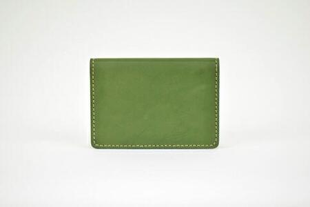 栃木レザー使用｜約30枚収納 本革名刺入れ｜Card holder 01｜オリーブ｜minca（全7色）