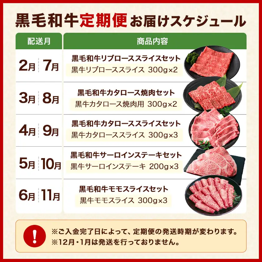 【全5回定期便】鹿児島県産 黒毛和牛セット 定期便 黒牛《お申込み翌月から出荷》