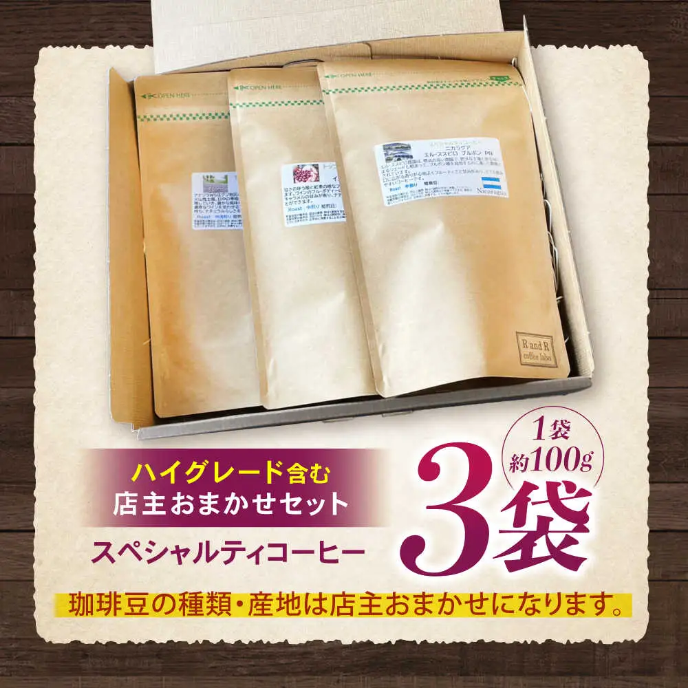 自家焙煎ハイグレードコーヒーを含むおまかせセット(豆のまま) / ハイグレードコーヒー ブレンド コーヒー / 諫早市 / R and R coffee labo [AHCJ004]