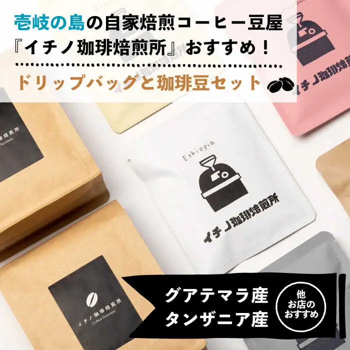 ドリップバッグとコーヒー豆のセット2箱×2パック（粉も選べる）[JEQ006] 珈琲