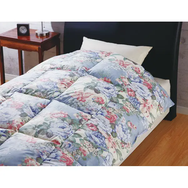 国産羽毛ふとん(柄おまかせ) ホワイトダウン約1.0kg入 シングルサイズ(約150×210cm) FNU-016 [2048]
