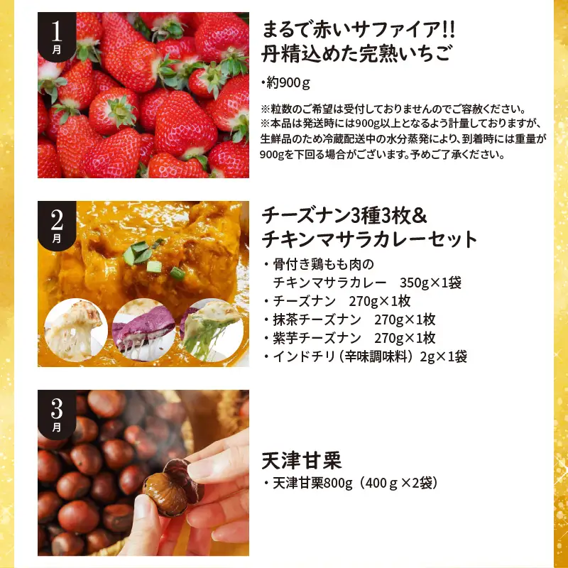 碧南市がチョイスした厳選定期便！ 【全12回】厳選！肉・魚・野菜・フルーツすべて詰まった旬の定期便(毎月お届け） H028-088