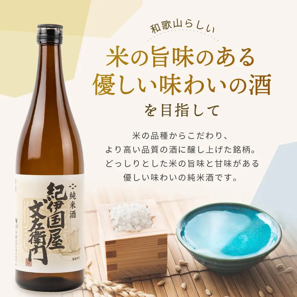 紀州の地酒　純米酒紀伊国屋文左衛門　純米酒紀土　純米吟醸黒牛　飲み比べセット