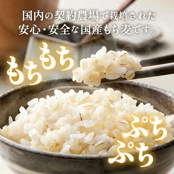 国産もち麦6kg《1kg×6個セット》雑穀 お米に混ぜて炊くだけ！便利なチャック付 小分けパック ダイエット 食物繊維  送料無料 No.029