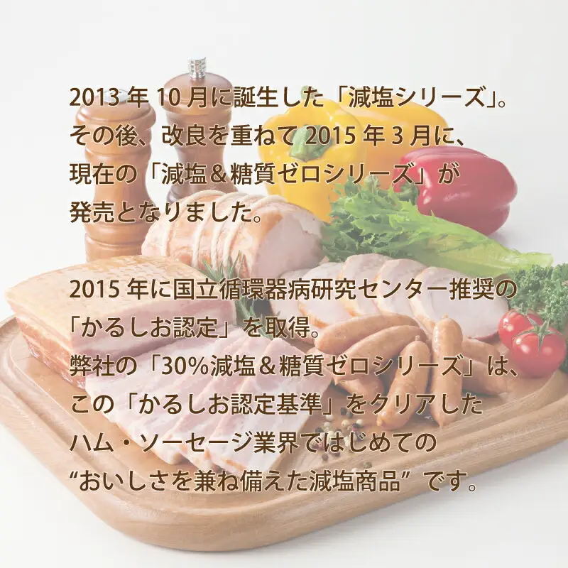 【20個入り】かるしお認定！減塩＆糖質ゼロ ～ロースハム・ベーコン・ウインナー詰め合わせ～ 【356】