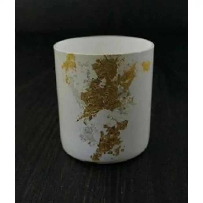 ロックグラス235　古代塗り金箔純白