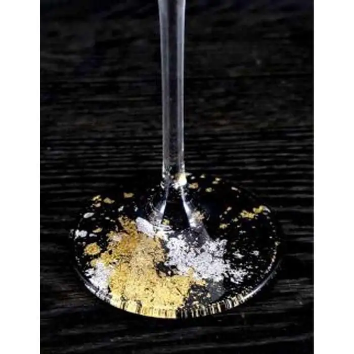 日本酒グラス380　古代塗り金箔漆黒