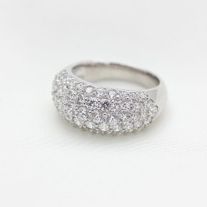 170-9-1 指輪 PT900 プラチナ ダイヤモンド 計 2.0ct パヴェ リング 幅広 【 f046-pt 】 ALPAZ078