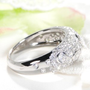 150-9-1 指輪 PT900 プラチナ レディース リング 1.6 ct ダイヤモンド パヴェ ドット ダイヤ 【 f155-pt 】 ALPAZ077