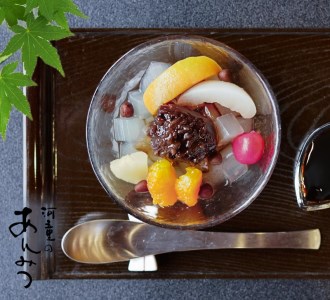 フルーツ あんみつ 6個風呂敷 セット 伊豆河童 個包装 常温 和菓子 スイーツ 心太 夏 夏季 ひんやり ローカロリー 食物繊維 ところてん ギフト 黒蜜 白蜜 抹茶 ほうじ茶 