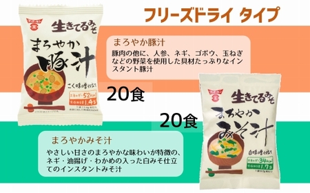【ふるさと納税限定】簡単・便利！3種類のインスタントみそ汁食べ比べセット（58食分）［フリーズドライ＆生みそタイプ］