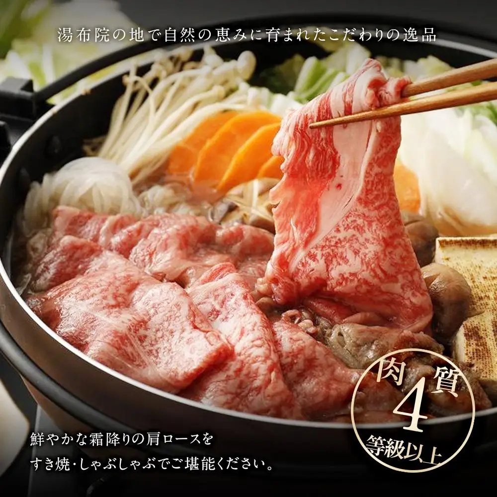 【数量限定】湯布院 牛肩ローススライス（700g）｜ 肉質4等級以上 こだわりの逸品