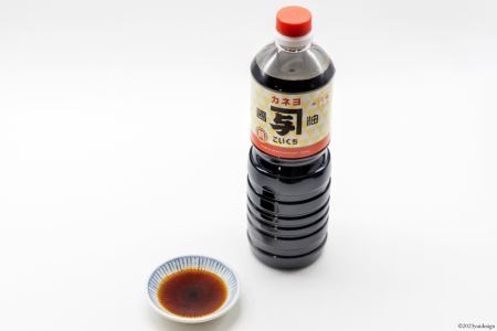 お刺身に！能登の甘口 カネヨ醤油（1Ｌ×12本入り）