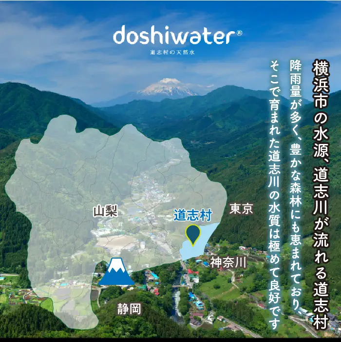 【山梨　道志村の天然水】doshiwater (2L×6袋×2箱)　初回のみ専用ウォーターケース付 DSF002