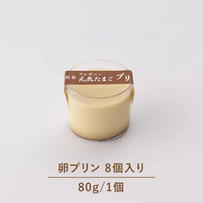 【アルギニンたっぷり栄養満点】なめらか濃厚 卵プリン8個セット【浅田峠自然塾】[EA15] プリンプリンプリン